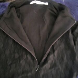 Black Zip-Up sheer Bodysuit